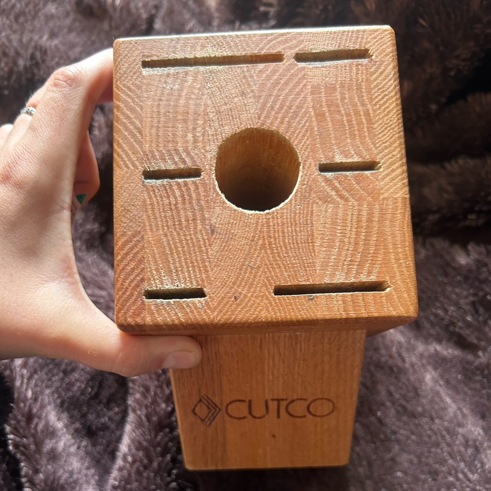 CUTCO Galley Knife Block 7 Slot Honey Oak Made in the USA $181